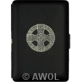 "Celtic Cross Shield" Ultra Slim King Black Matte Card Case