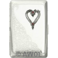 "Wild Heart" Ultra Slim King Diagonal Florentine Card Case