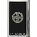 "Celtic Cross Shield" Black Epoxy Business Card Case