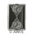 100mm 'Celtic Ying Yang Dragon' Black Epoxy Cigarette Case