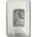 100mm 'Gothic Celtic Dragon' Chrome Stripes Cigarette Case / Stash Holder