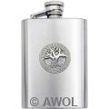 3.5oz 'Celtic Tree of Life' Premium Satin Boot Flask