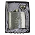 6oz 'Glitter Unicorn' Premium Florentine Chrome Flask & Funnel Gift Set