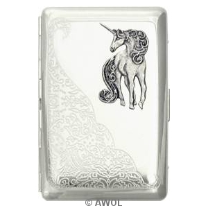 "Glitter Unicorn" Ultra Slim King Diagonal Florentine Card Case