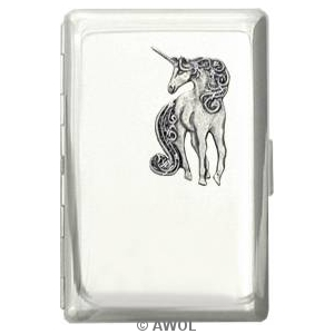 "Glitter Unicorn" Ultra Slim King Chrome Card Case