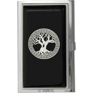 "Celtic Tree of Life" Black Epoxy Business Card Case