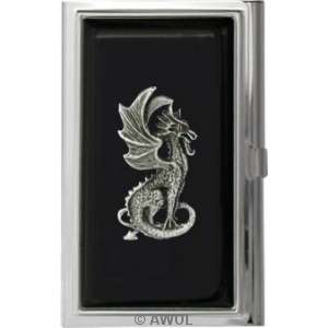 "Little Dragon" Black Epoxy Business Card Case