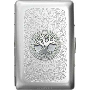 "Celtic Tree of Life" Ultra Slim King Florentine Satin Card Case