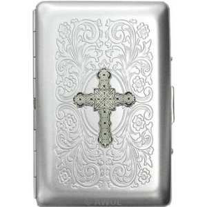 "Gothic Celtic Cross" Ultra Slim King Florentine Satin Card Case