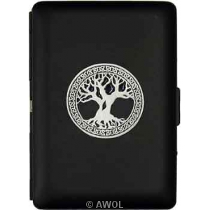 "Celtic Tree of Life" Ultra Slim King Black Matte Card Case