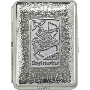 Slim King 'Celtic Zodiac Sagittarius' Florentine Chrome Pocket Case