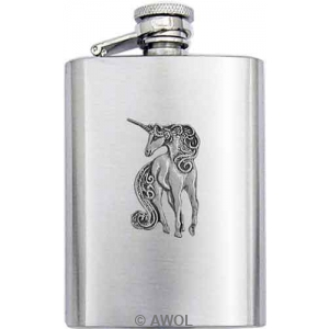 3.5oz 'Glitter Unicorn' Premium Satin Boot Flask