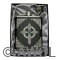 6oz 'Celtic Cross' Black Genuine Leather Flask & Funnel Gift Set
